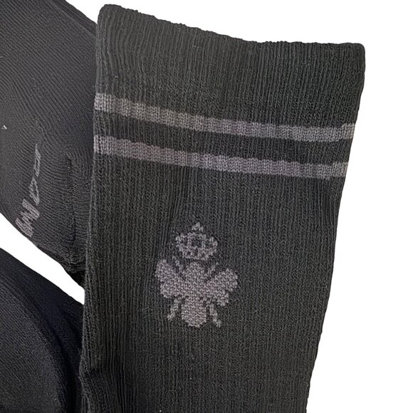 Bombas midCalf Socks mens size XL black Honeycomb cushion antimicrobial new - Picture 3 of 10